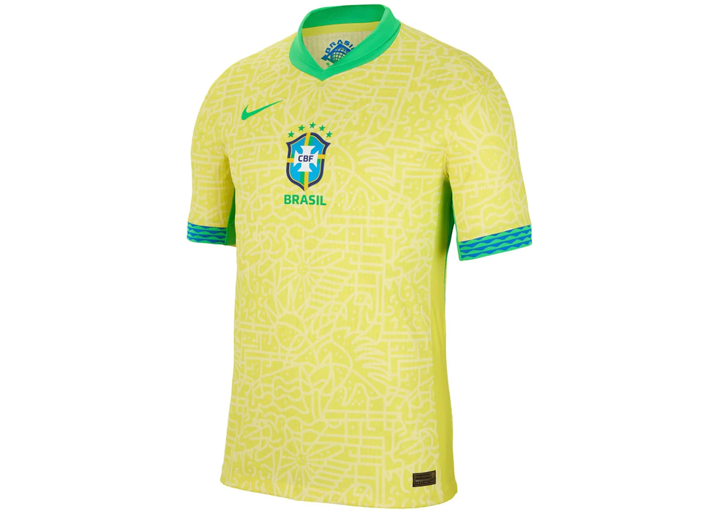 Nike Brazil 2024 Match Home ADV Authentic Jersey Dynamic Yellow/Lemon Chiffon/Green Spark