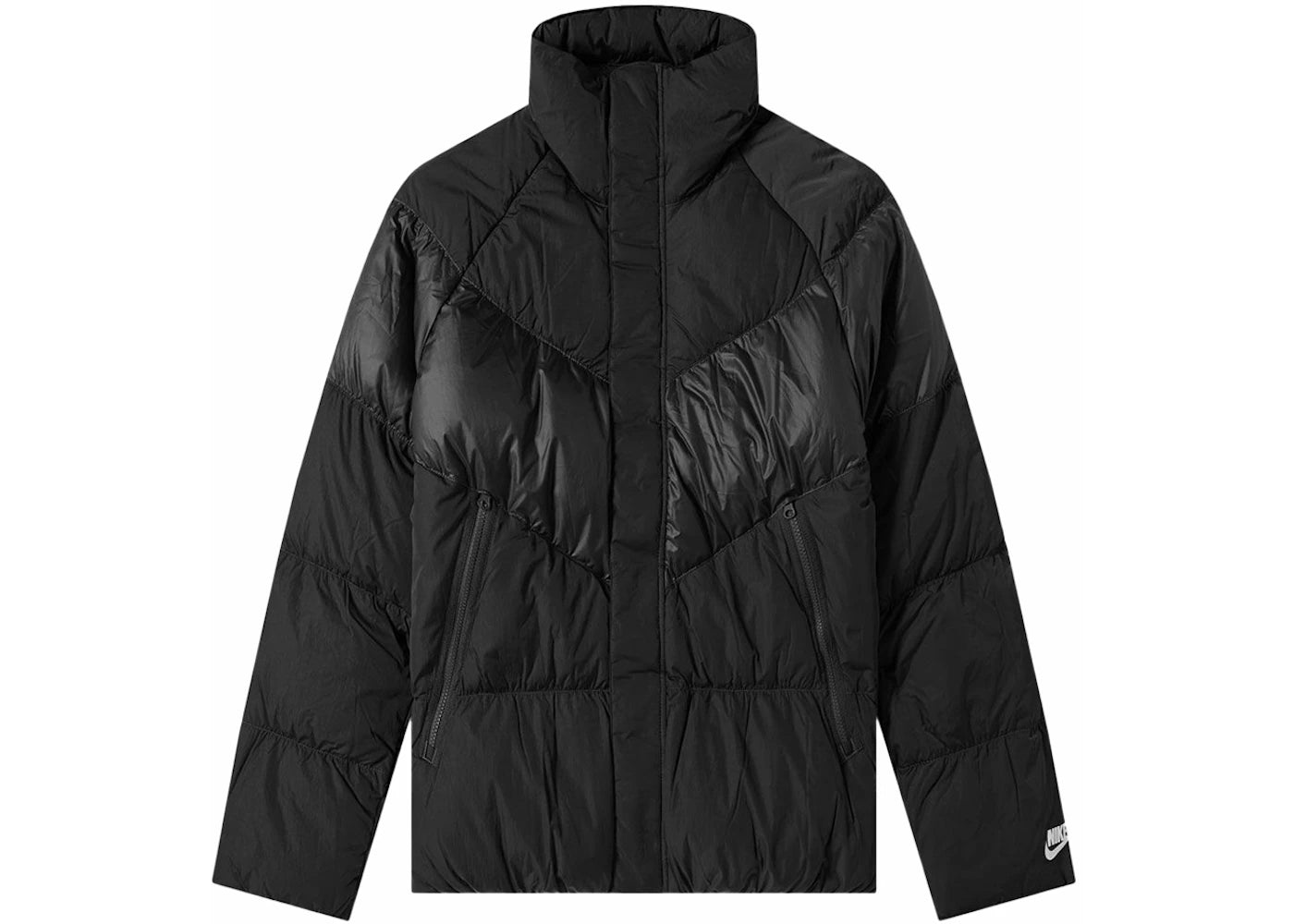 Nike Chevron Panel Puffer Down Jacket Raven Black