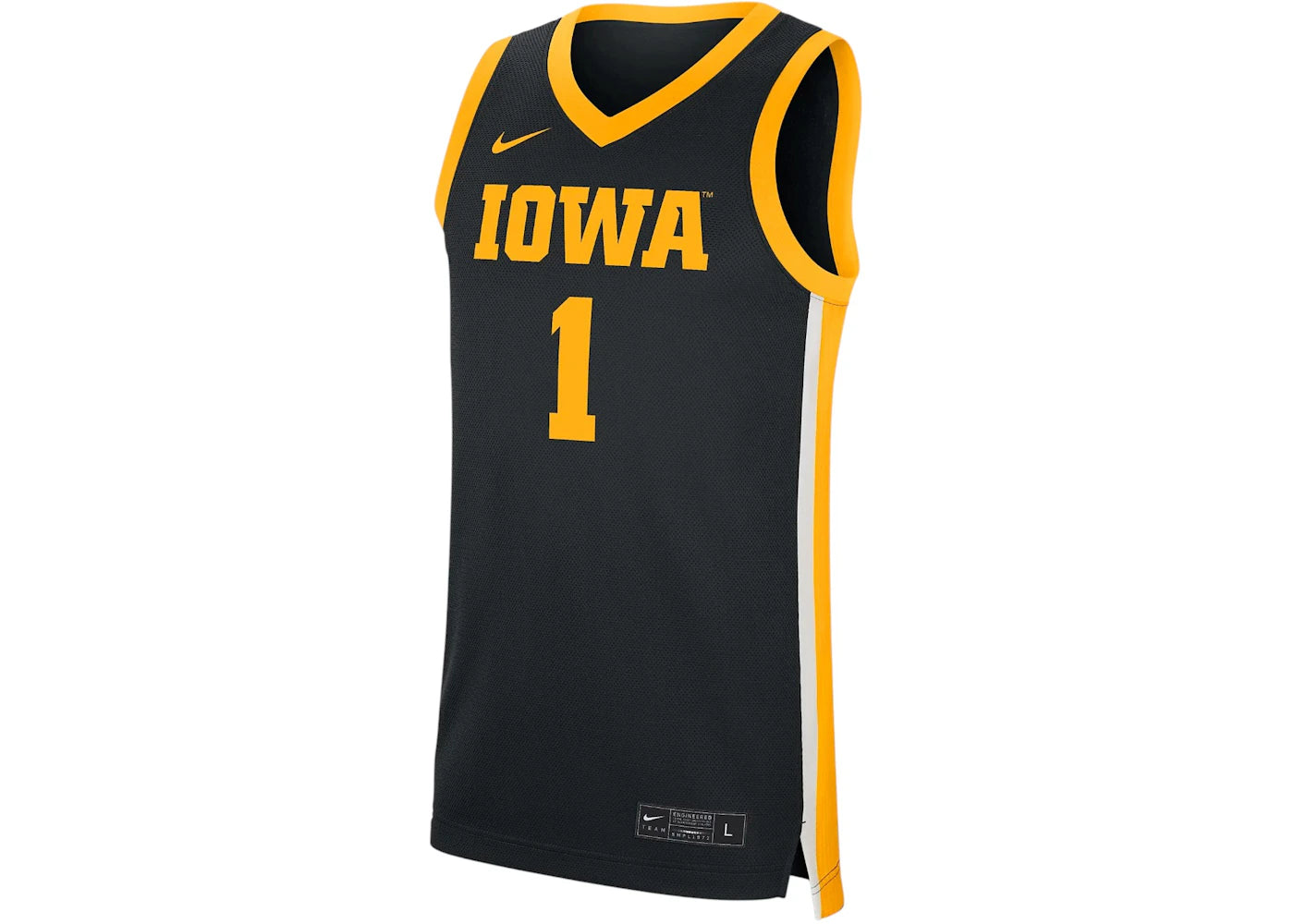 Nike College Iowa Basketball Jersey Black/University Gold