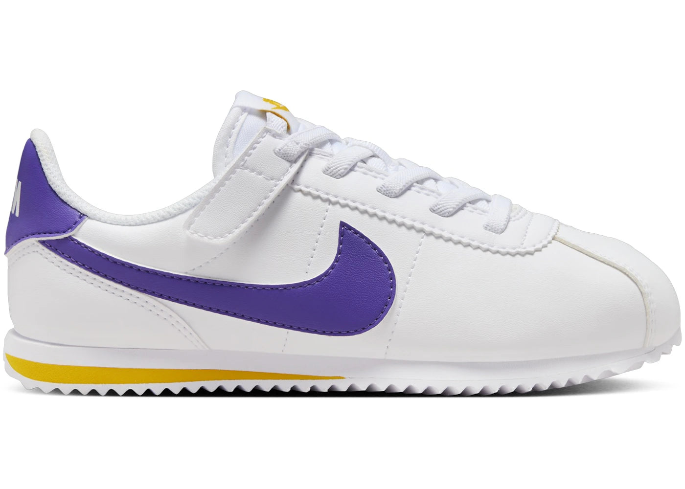 Nike Cortez EasyOn White Varsity Maize Varsity Purple (PS)