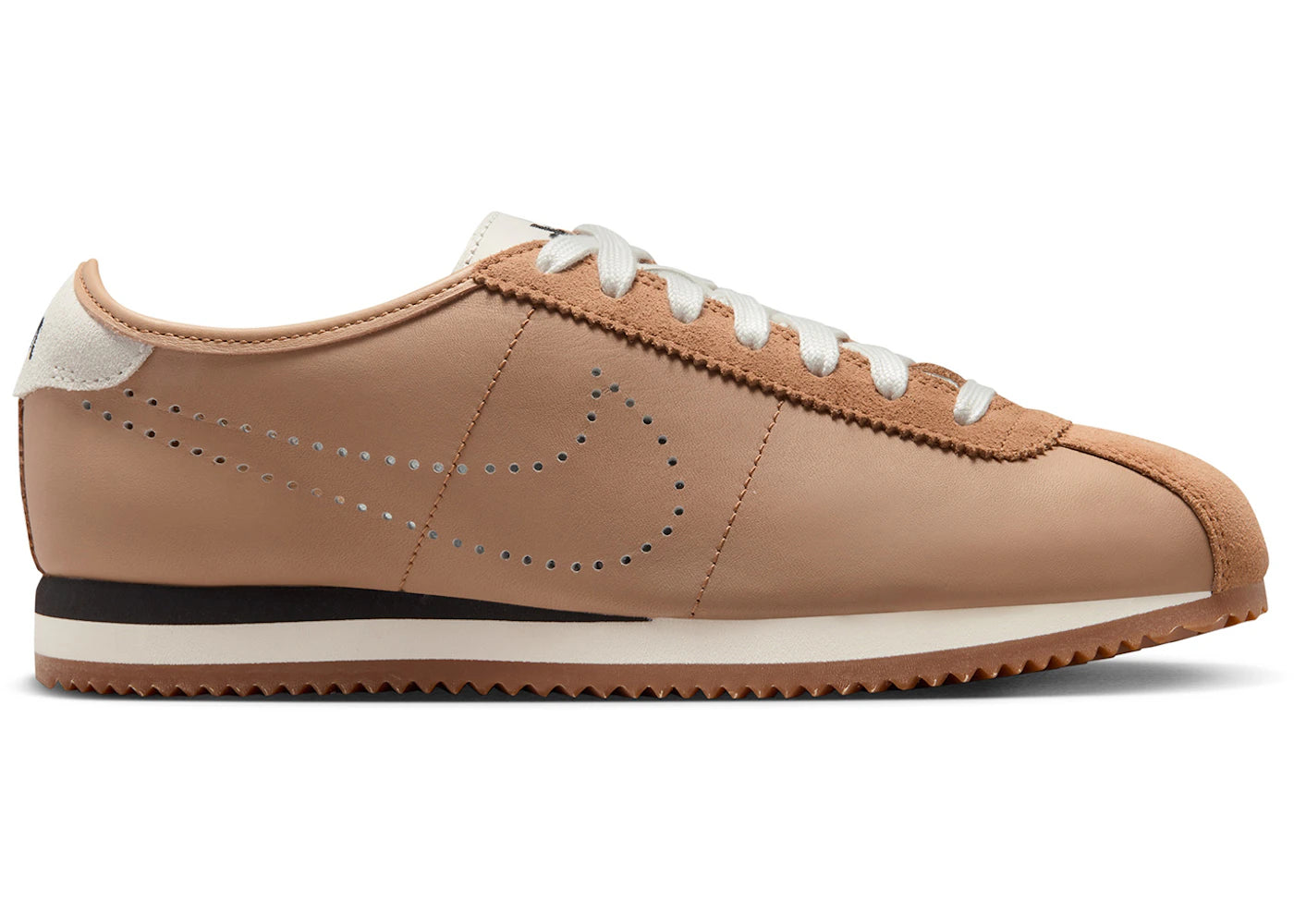 Nike Cortez Leather Pale Shale Sail Perforated Swoosh (Women's)