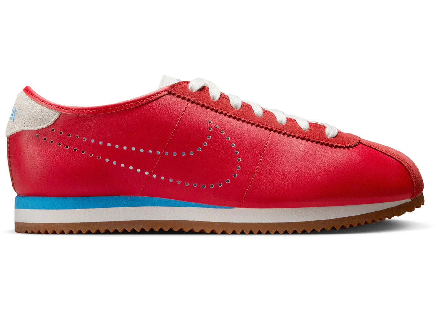 Nike Cortez Leather University Red University Blue Perforated Swoosh ...