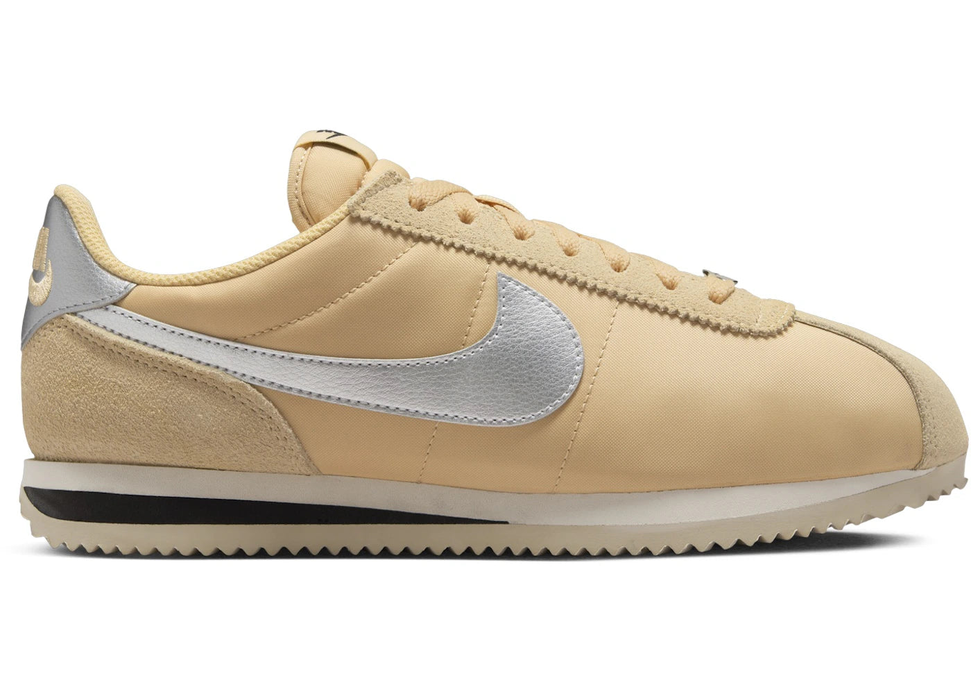 Nike Cortez Textile Sesame Light Orewood Brown Black Metallic Silver (Women's)