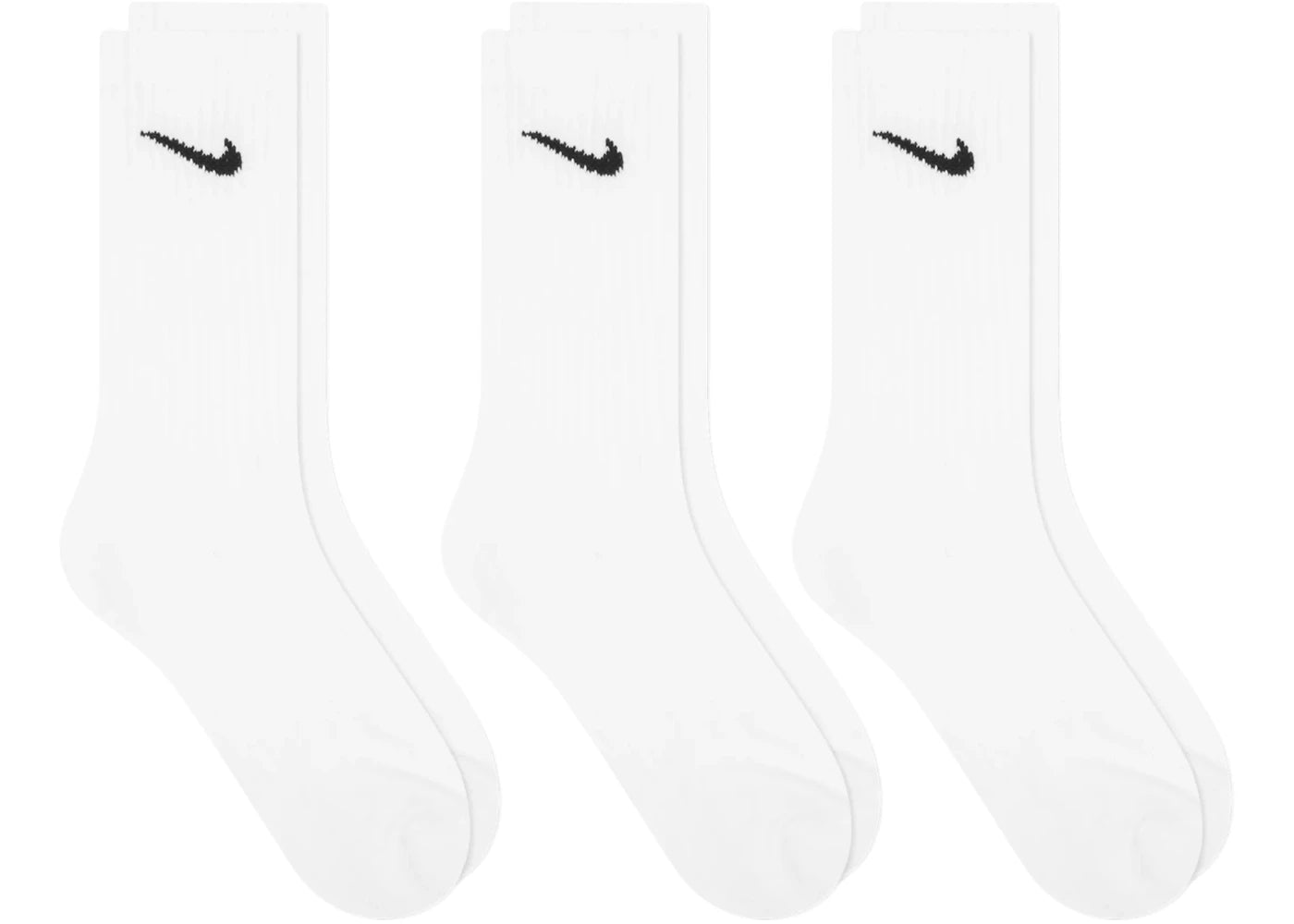 Nike Cotton Cushion Crew Socks (3 Pack) White/Black