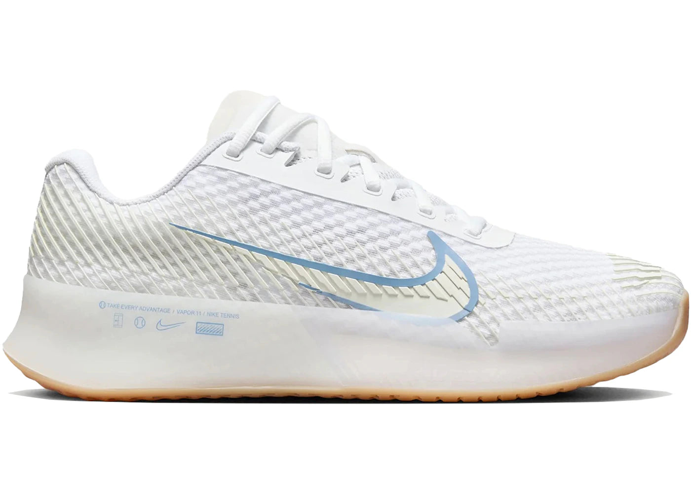 Nike Court Air Zoom Vapor 11 HC White Light Blue (Women's)