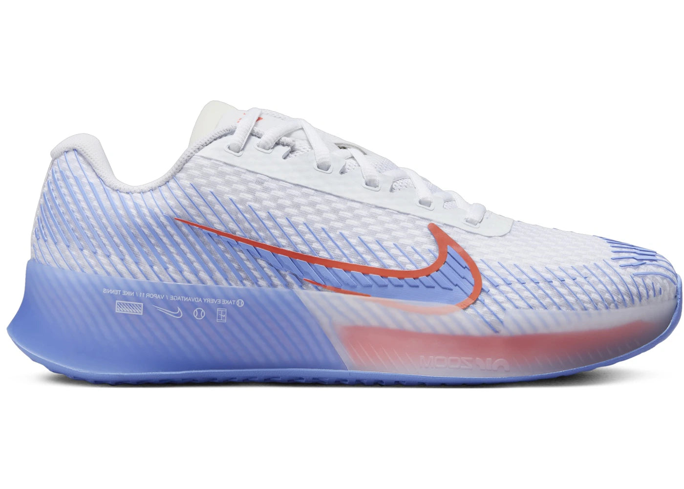 Nike Court Air Zoom Vapor 11 HC White Light Wild Mango Royal Pulse (Women's)