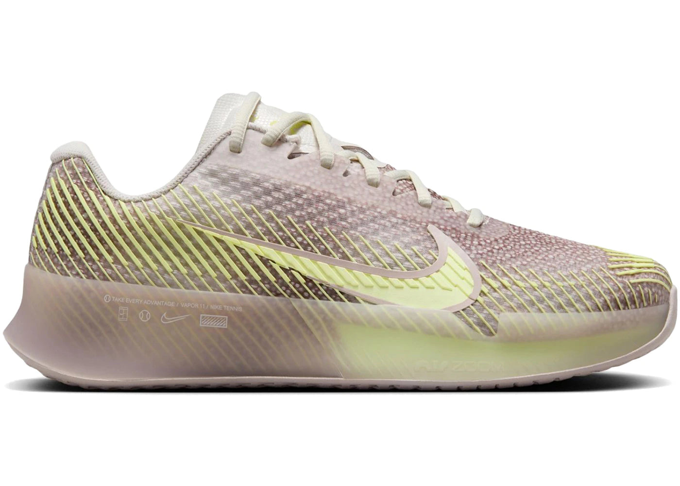 Nike Court Air Zoom Vapor 11 Premium HC Phantom Platinum Violet Barely Volt (Women's)