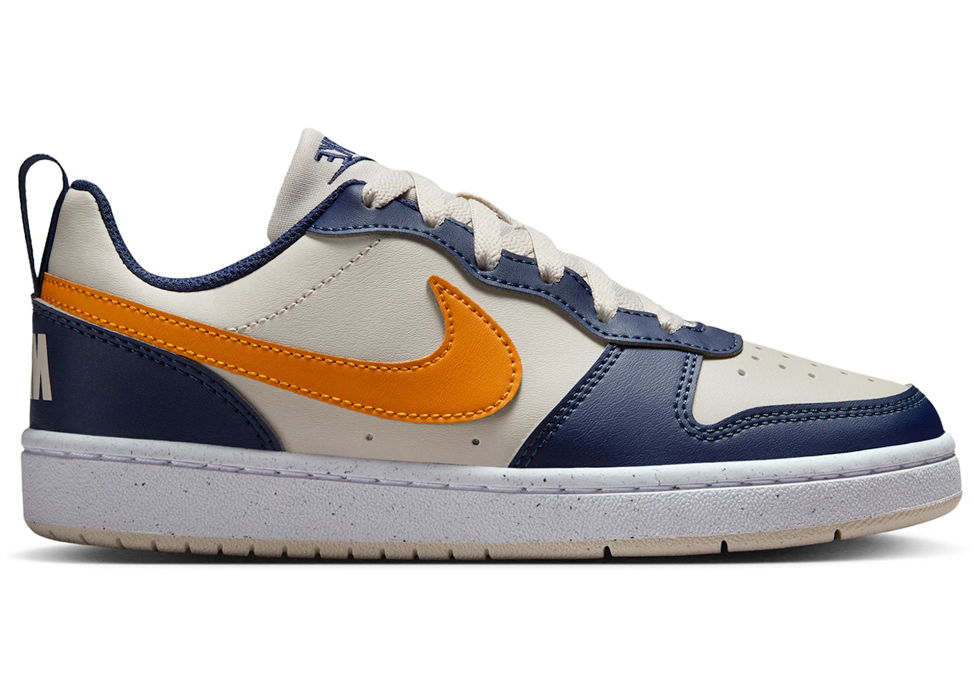 Nike Court Borough Low Recraft Light Orewood Brown Midnight Navy White Orange Peel (GS)