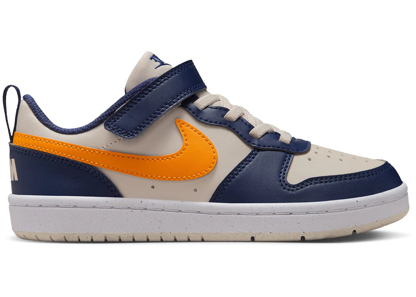 Nike Court Borough Low Recraft Light Orewood Brown Midnight Navy White Orange Peel (PS)