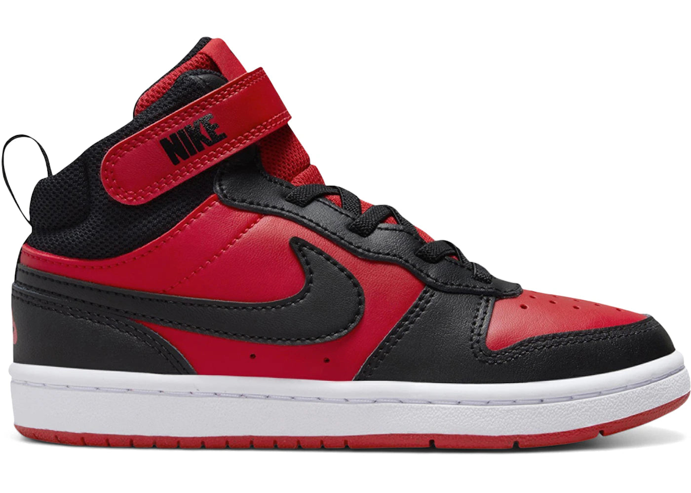 Nike Court Borough Mid 2 Black University Red (PS)