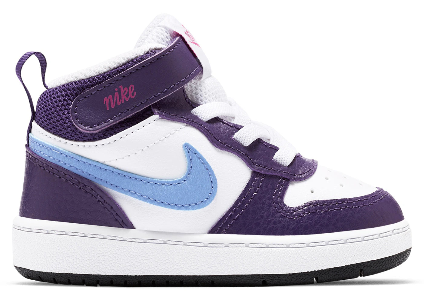 Nike Court Borough Mid 2 White Eggplant Royal Pulse (TD)