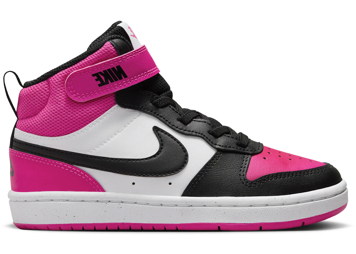 Nike Court Borough Mid 2 White Fierce Pink Black (PS)