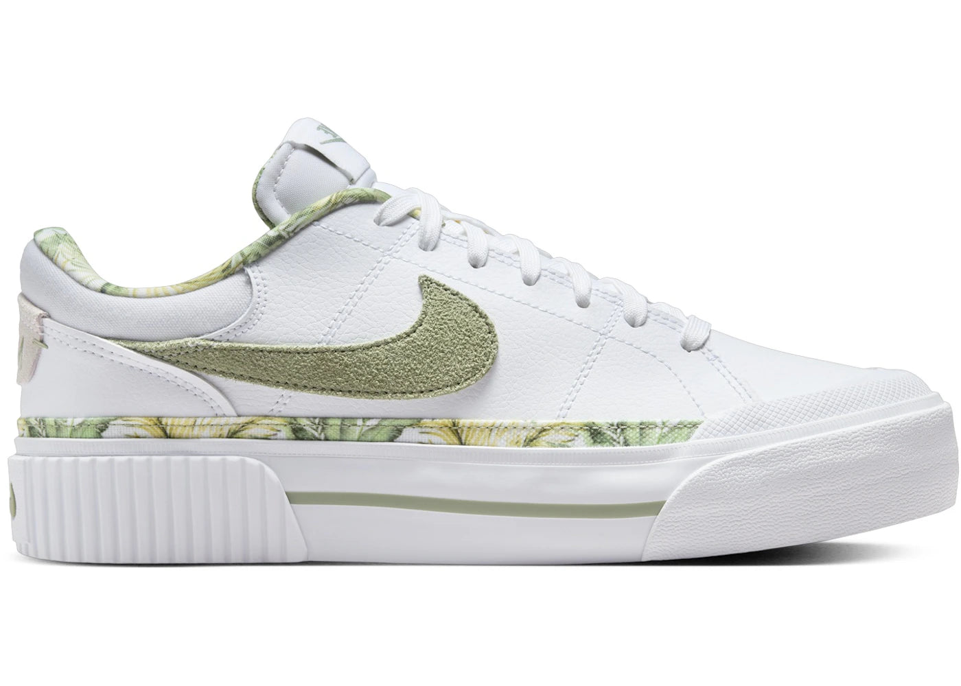 Nike Court Legacy Lift White Multi-Color Gum Medium Brown Oil Green (Women's)