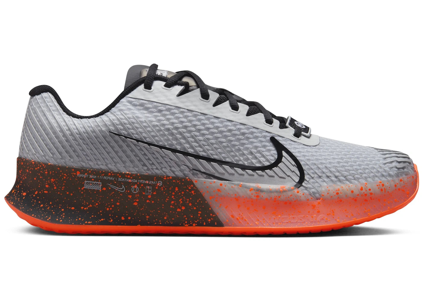 Nike Court Vapor 11 HC Premium Pure Platinum Black Hyper Crimson Metallic Silver