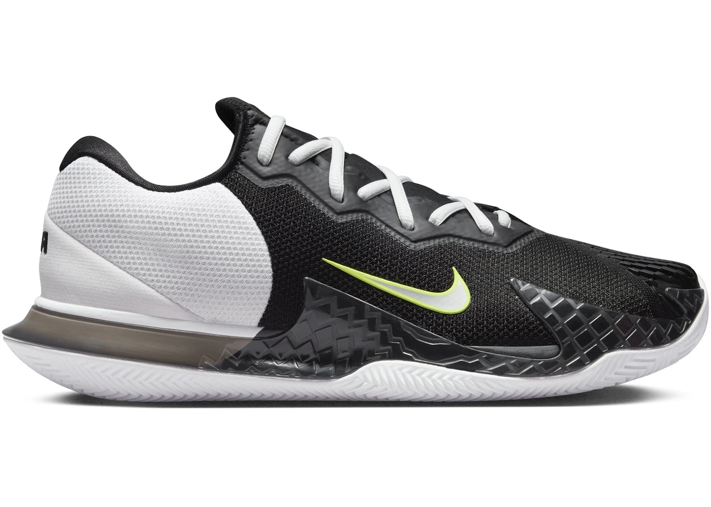Nike Court Vapor Cage 4 Clay Rafa Black White Volt Metallic Silver