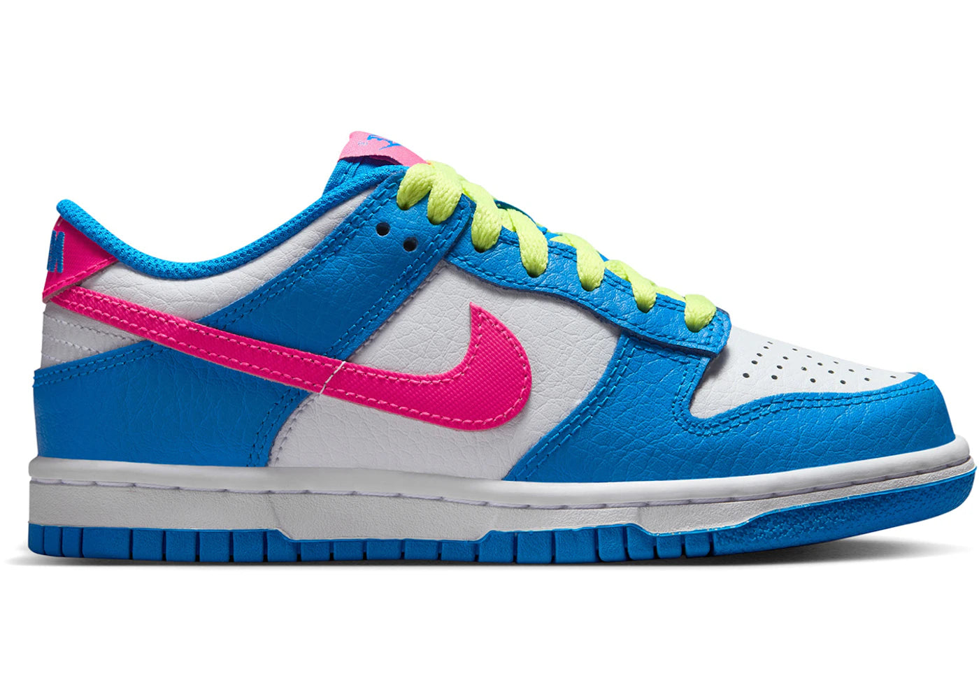 Nike Dunk Low Photo Blue White Light Lemon Twist Hyper Pink (GS)