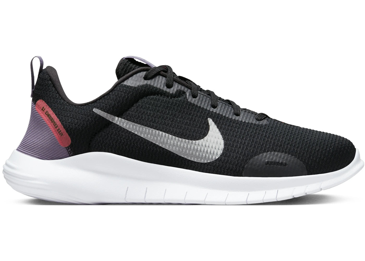 Nike Flex Experience Run 12 Black Daybreak Bright Crimson Metallic Silver (Women's)