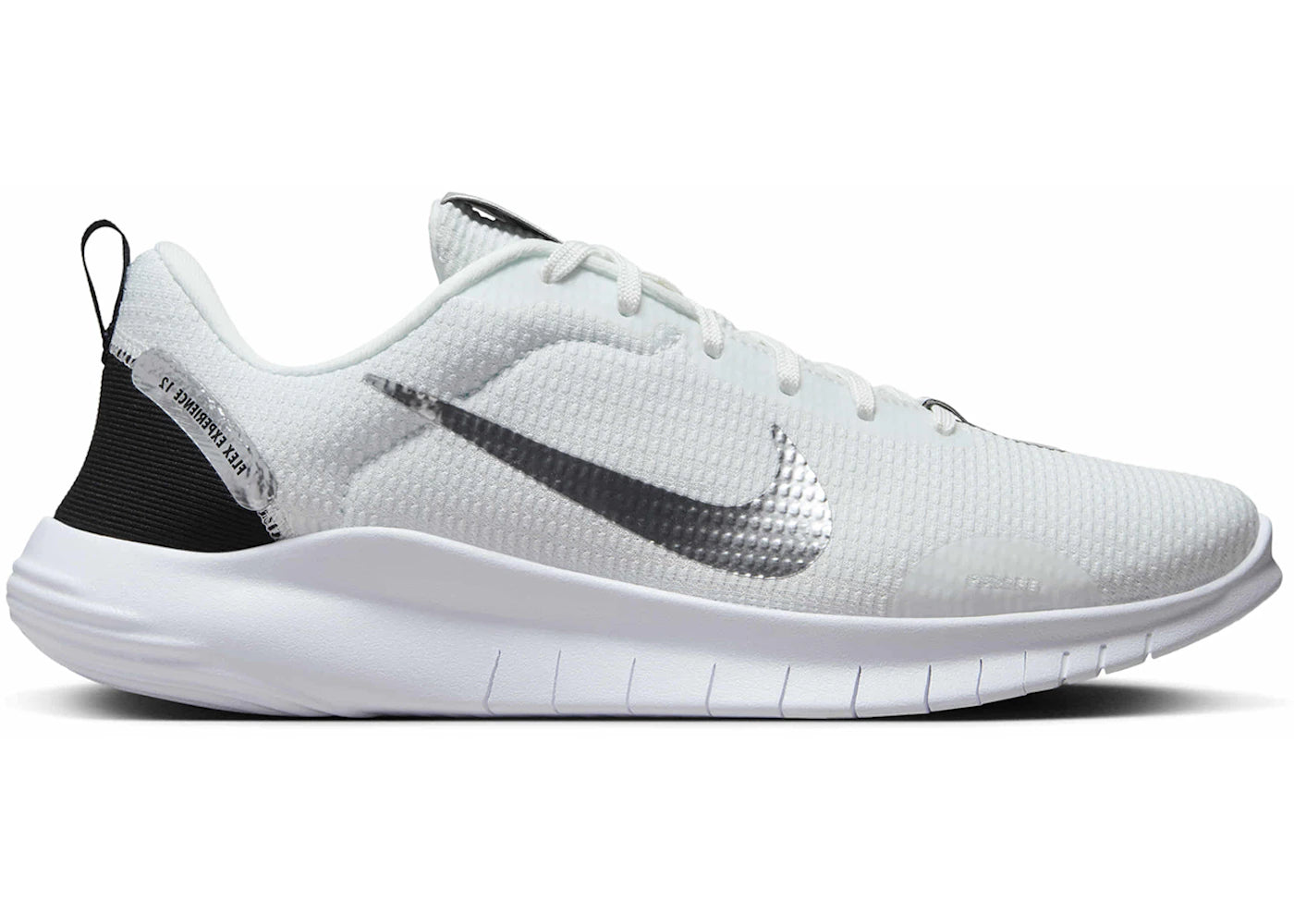 Nike Flex Experience Run 12 Premium Summit White Black White Metallic Silver (Women's)