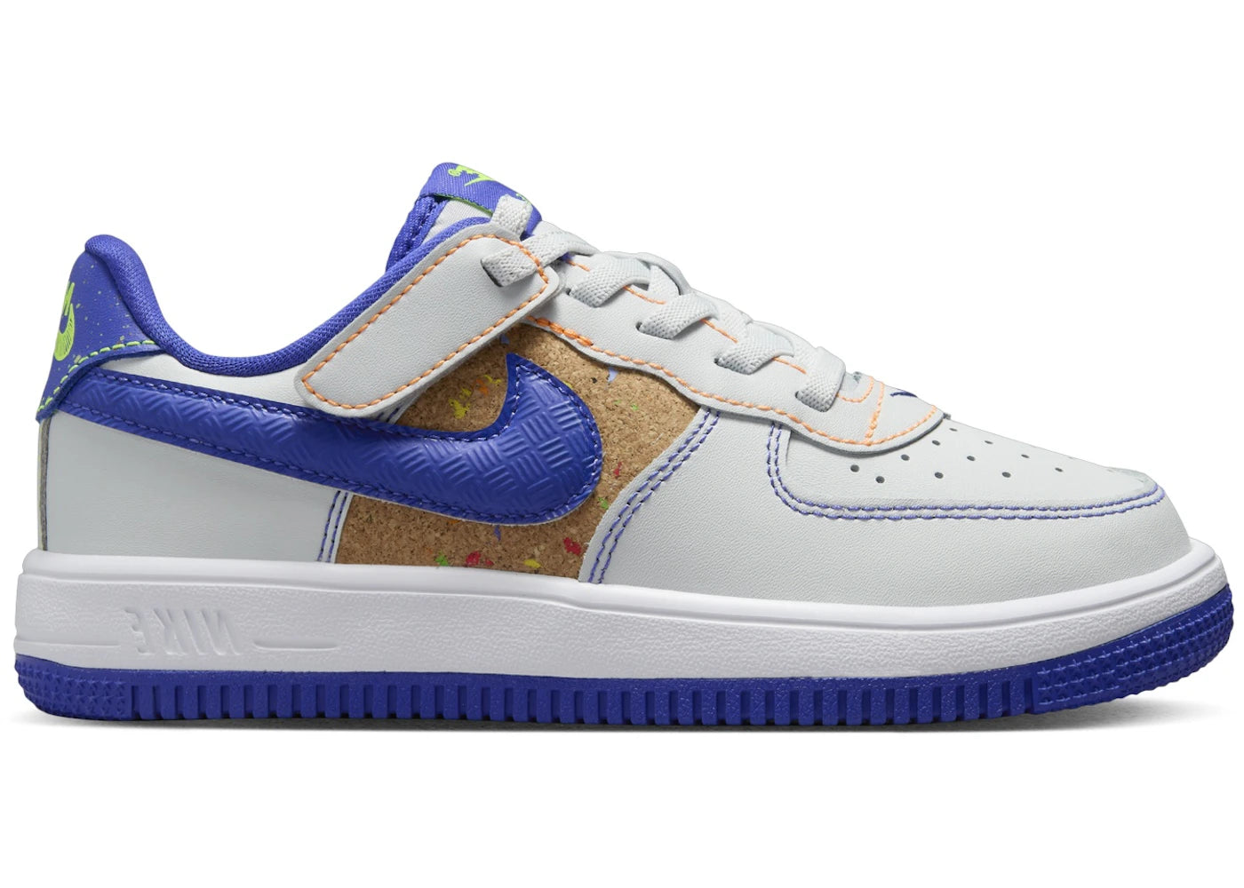 Nike Force 1 Low EasyOn Photon Dust Volt Total Orange Astronomy Blue (PS)