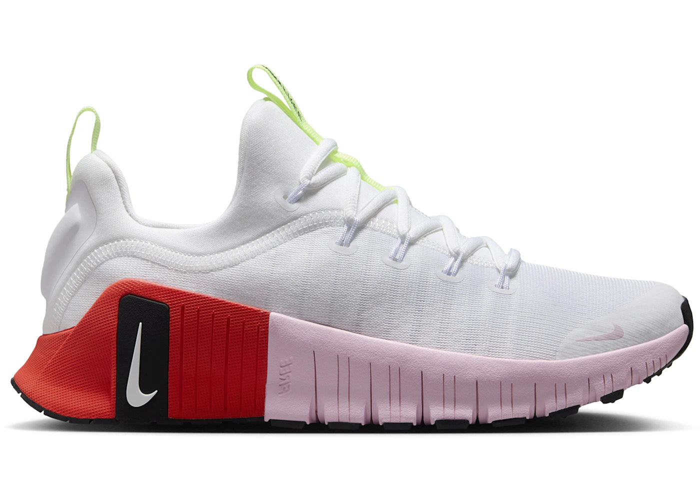 Nike Free Metcon 6 White Barely Volt Bright Crimson Pink Foam (Women's)