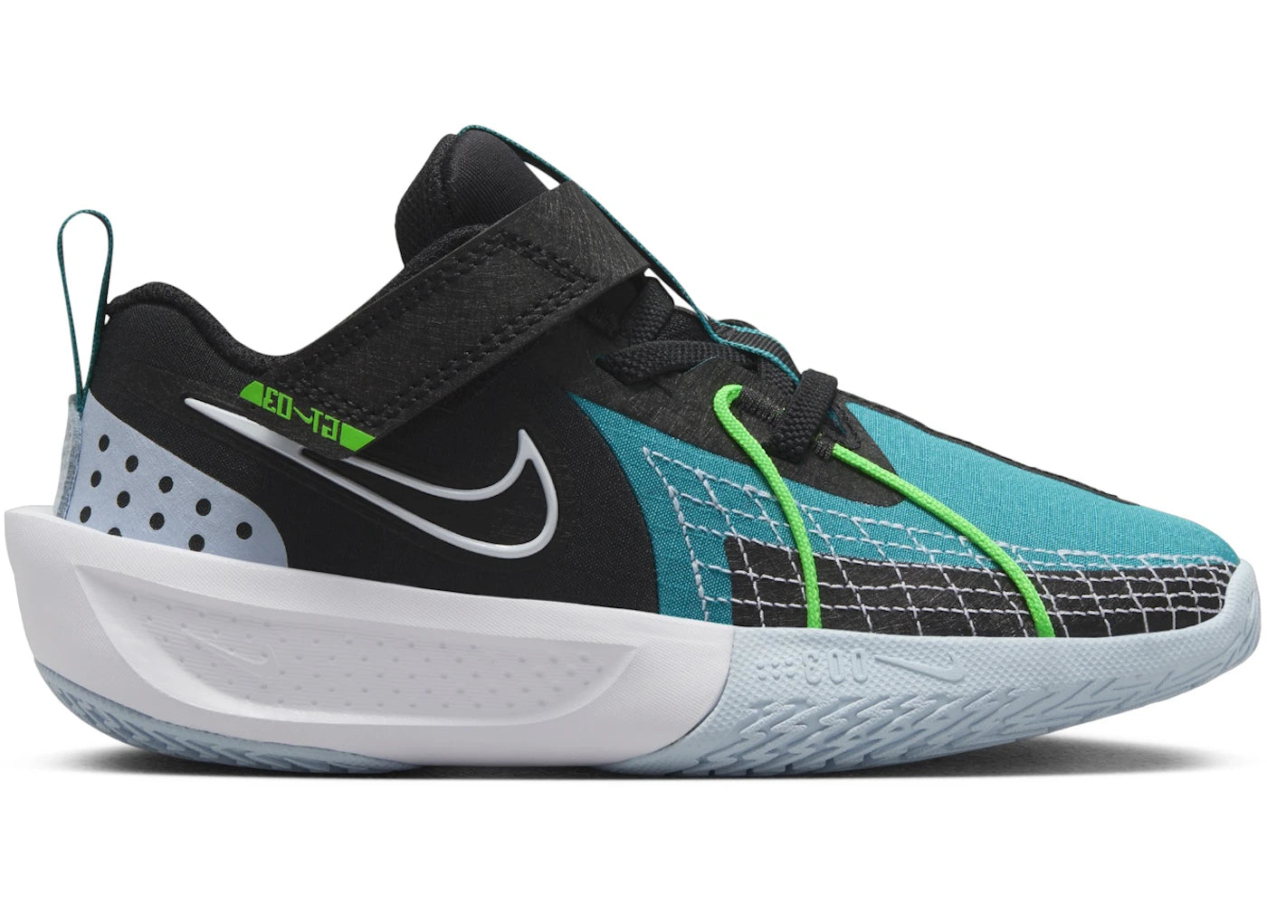 Nike GT Cut 3 Black Aquamarine Light Armory Blue White (PS)