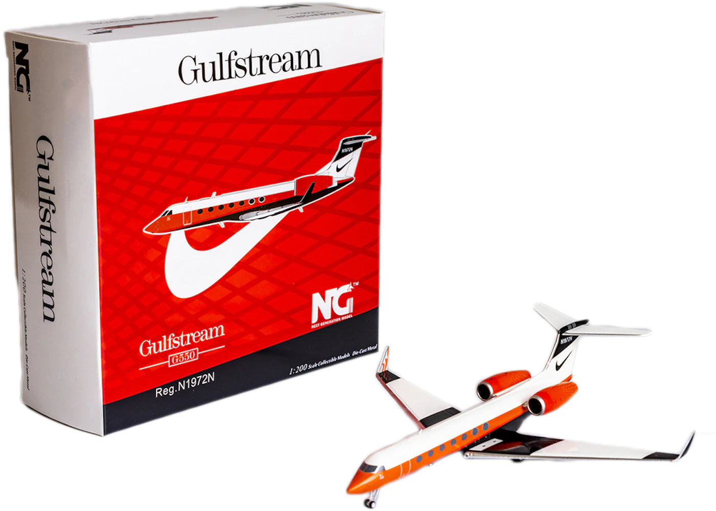 Nike Gulfstream G-550 "Orange Livery" Model Plane