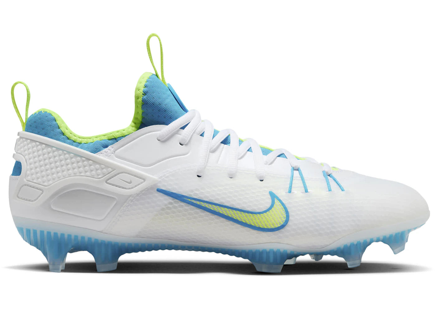 Nike Huarache 9 Elite Low LAX SE White Vivid Blue Volt