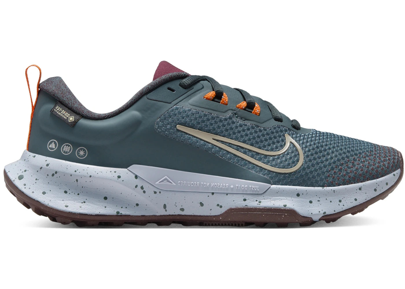 Nike Juniper Trail 2 Gore-Tex Deep Jungle Night Maroon Safety Orange Khaki (Women's)