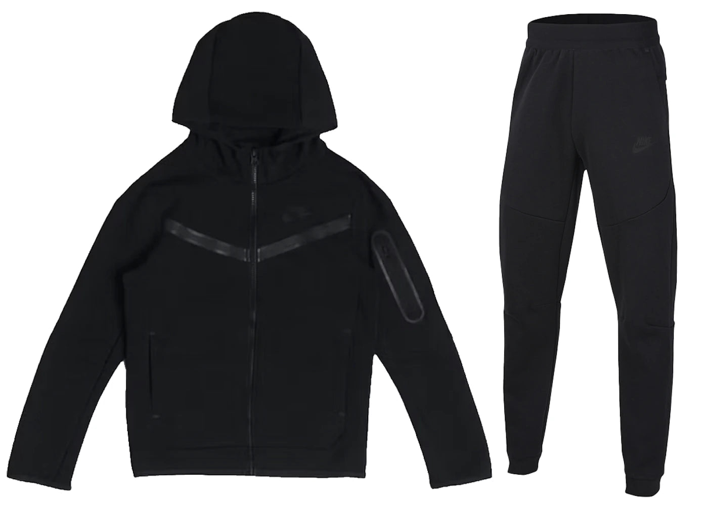 Nike Sportswear Kids' Tech Fleece Full-Zip Hoodie & Joggers Set (Plus Size) Black/Black