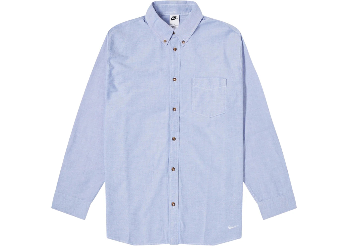 Nike Life Oxford Buttondown Shirt White /Game Royal/Football Grey