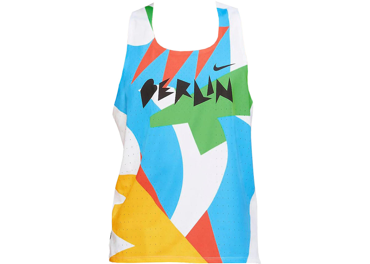 Nike M NK Berlin Aeroswift Singlet Tank Top White/Multi