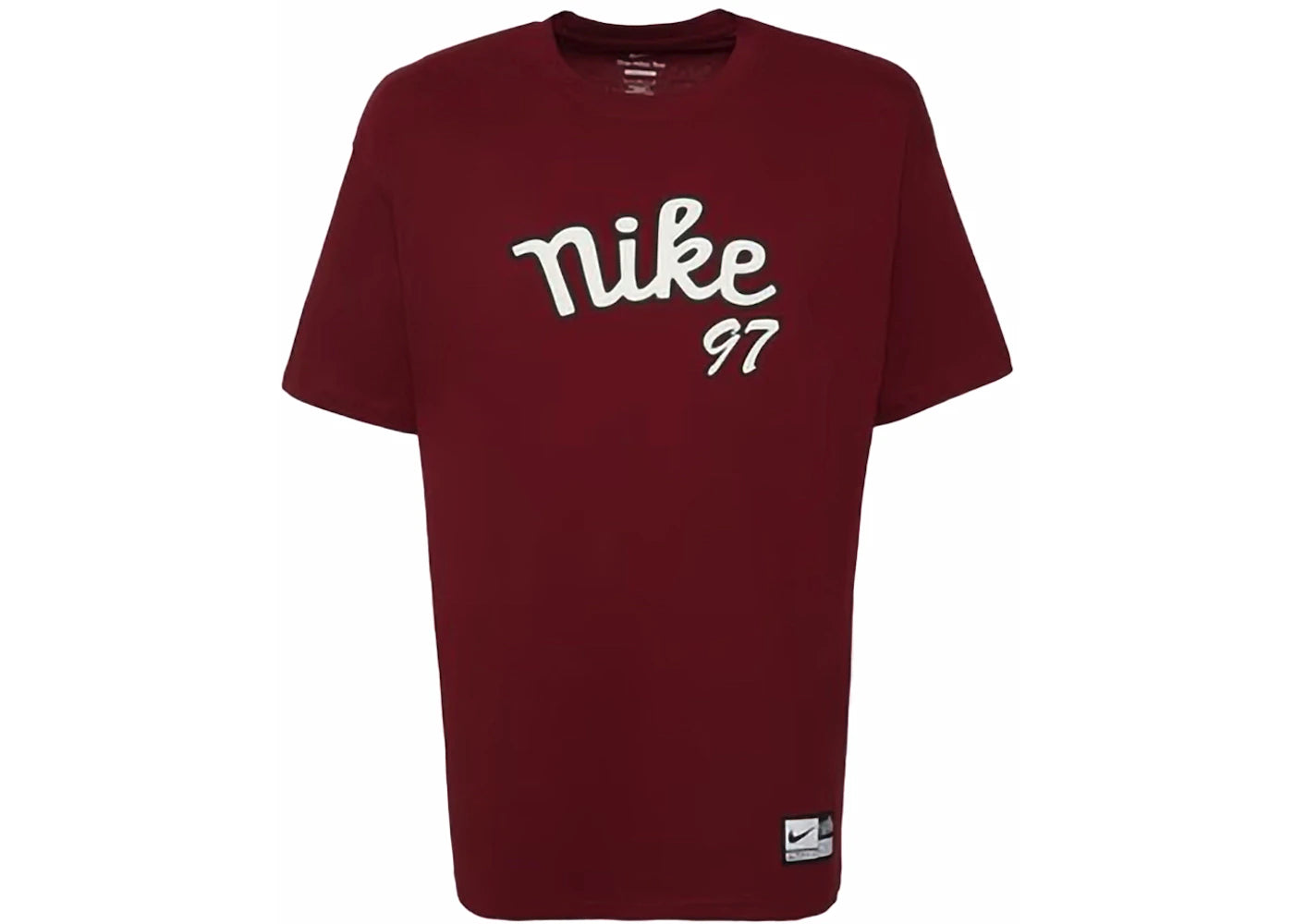 Nike Max90 Basketball Loose Fit T-shirt Dark Red/White