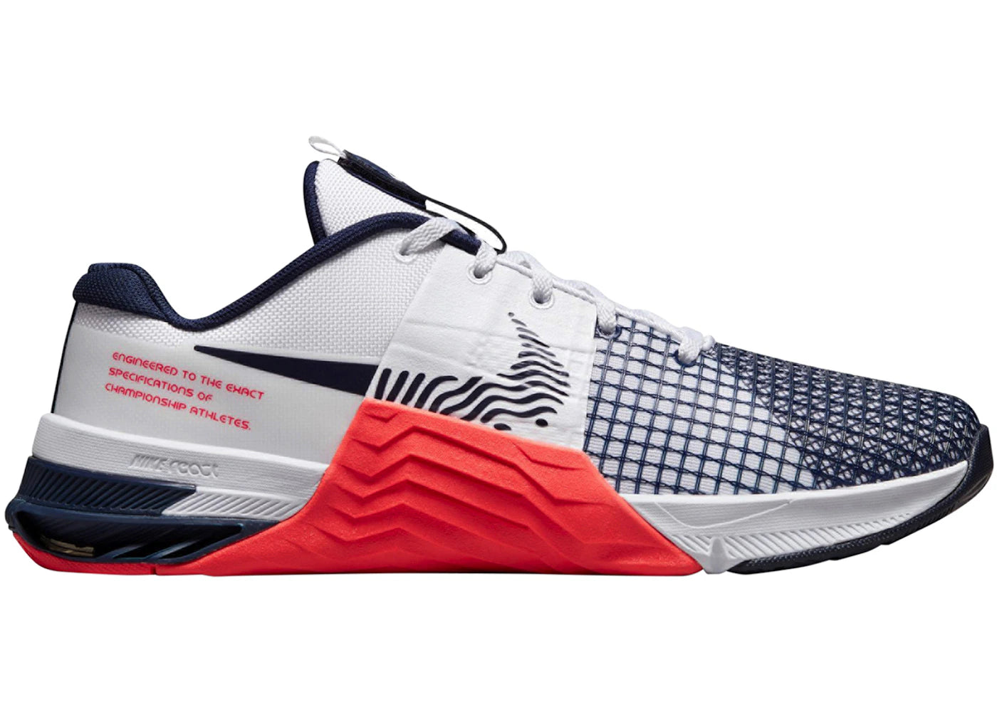 Nike Metcon 8 White Crimson Obsidian