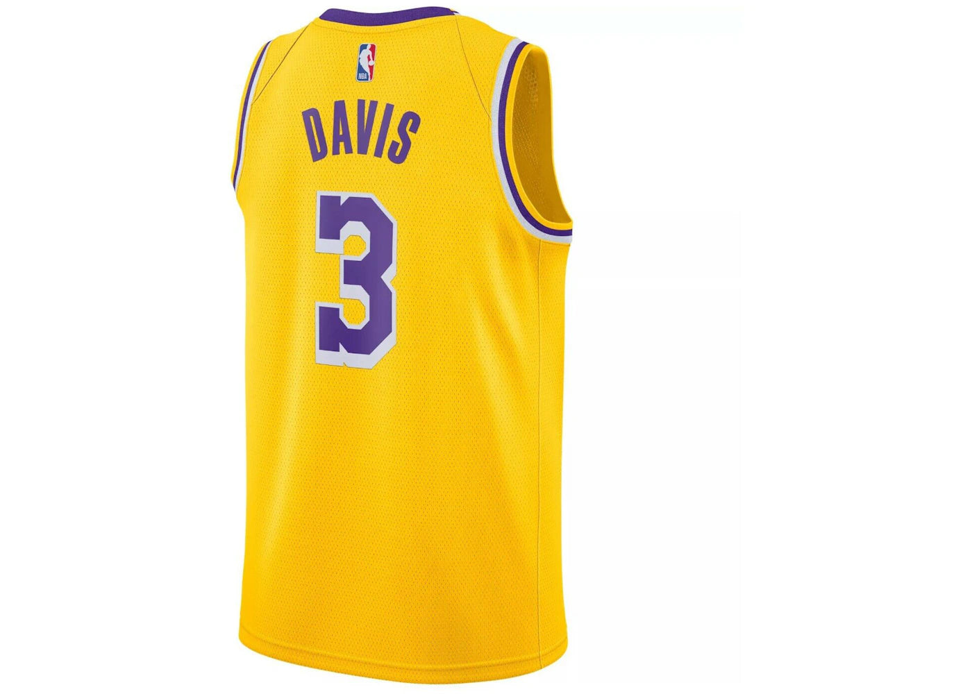 Nike NBA Anthony Davis LA Lakers Icon Edition 2020 Jersey Yellow