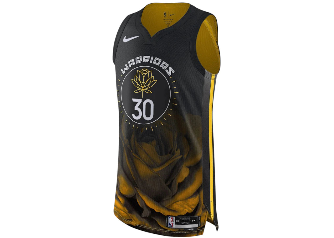 Nike NBA Authentic Golden State Warriors Stephen Curry Dri Fit ADV City Edition 2022/23 Jersey Black/Yellow