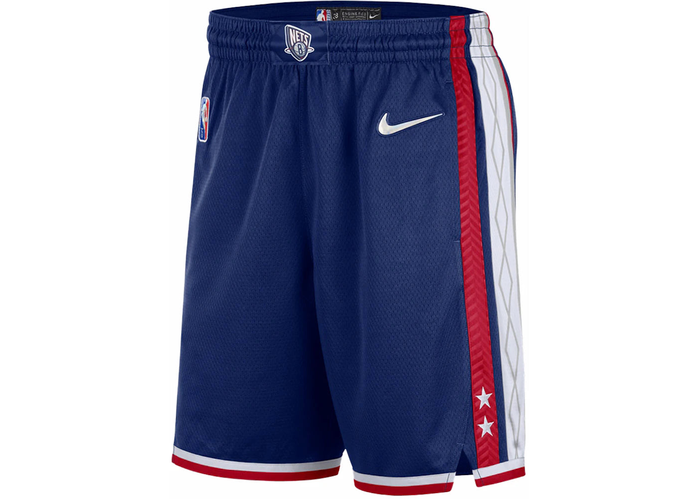 Nike NBA Brooklyn Nets City Edition 75th Anniversary Swingman Shorts Game Royal/Gym Red/White