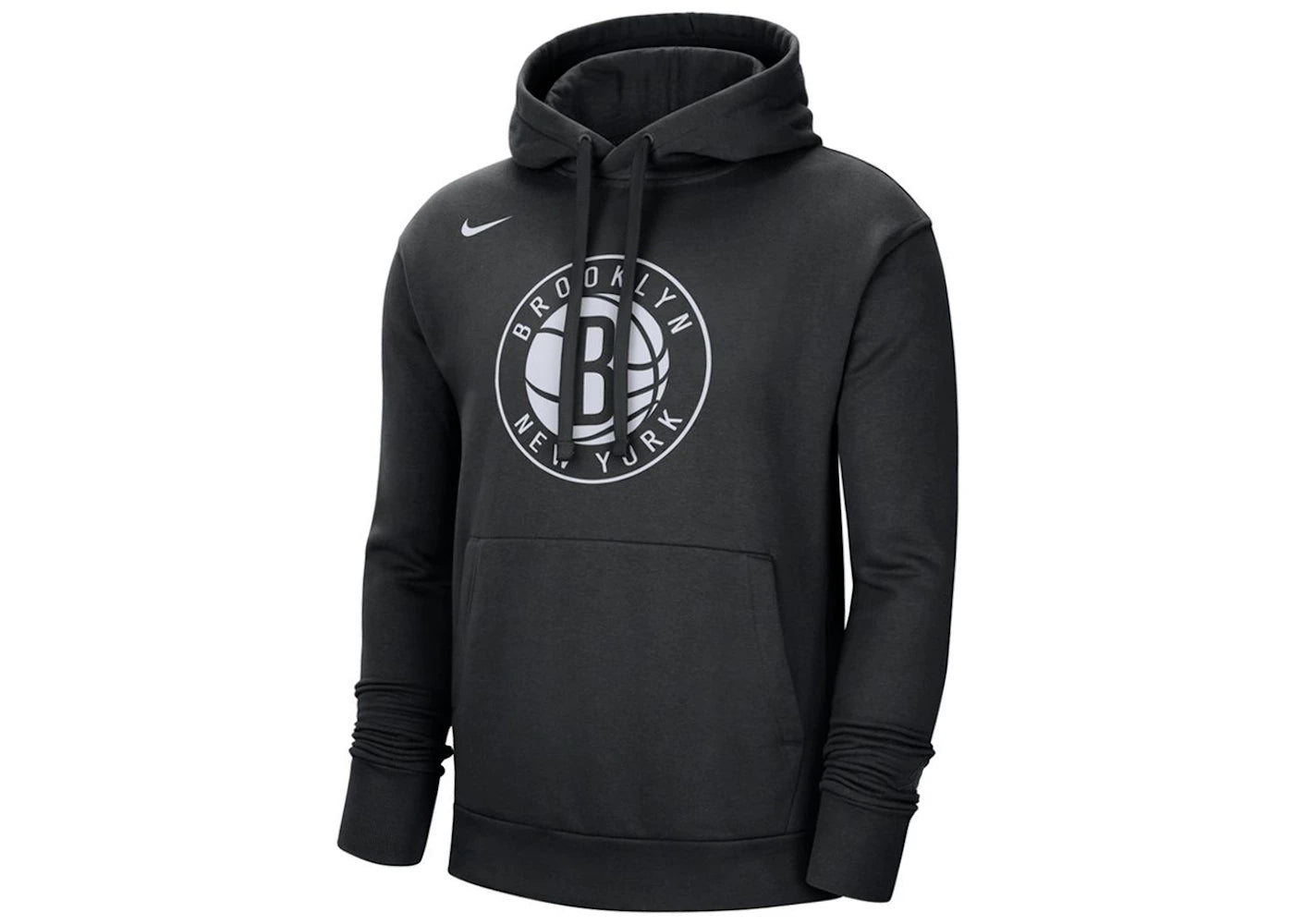 Nike NBA Brooklyn Nets Essential Fleece Pullover Loose Fit Hoodie Black