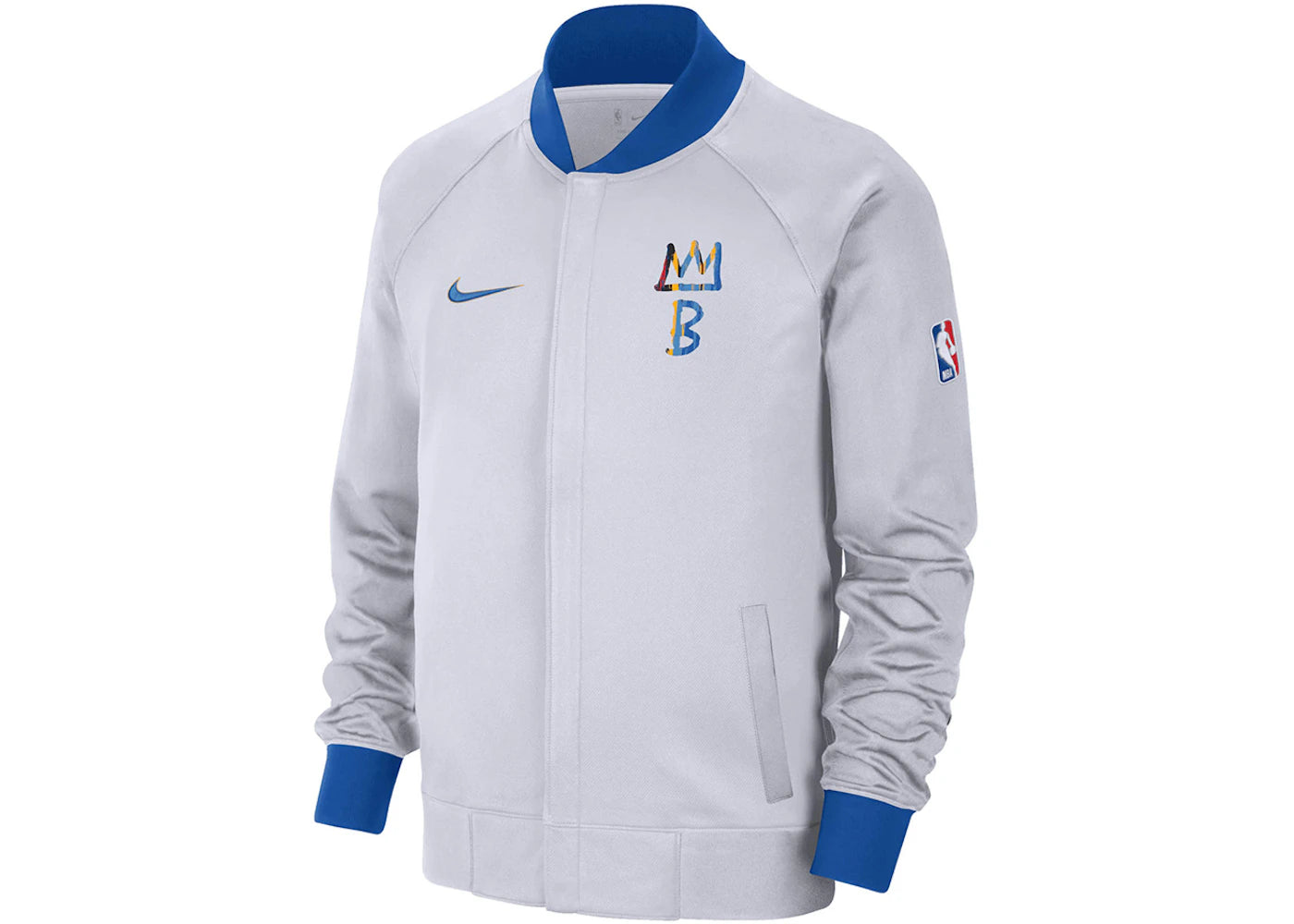 Nike NBA Brooklyn Nets Showtime City Edition Dri-Fit Hoodie White/Royal Blue