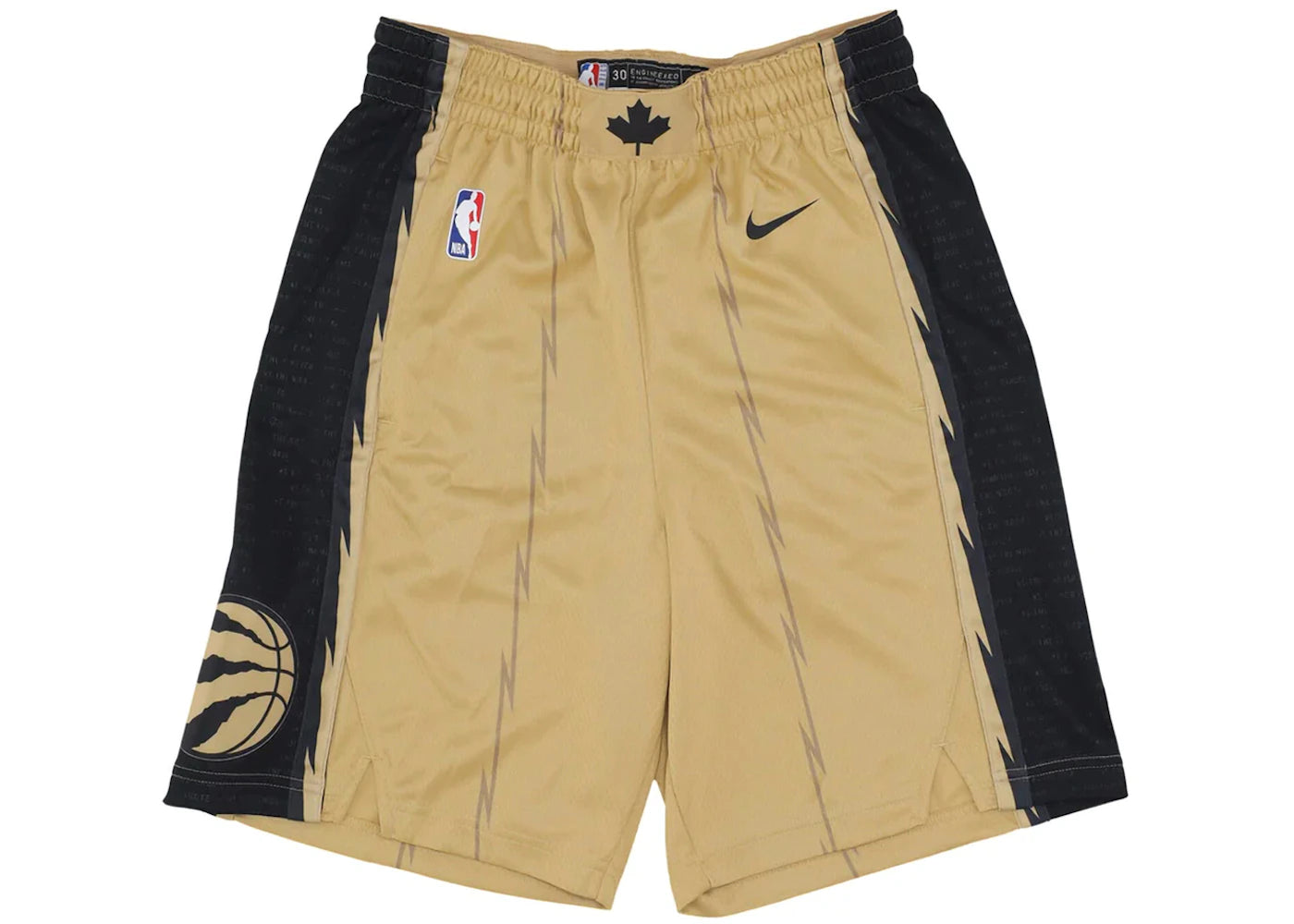 Nike NBA City Edition Toronto Raptors 2023/24 Dri-Fit Swingman Shorts Club Gold/Black