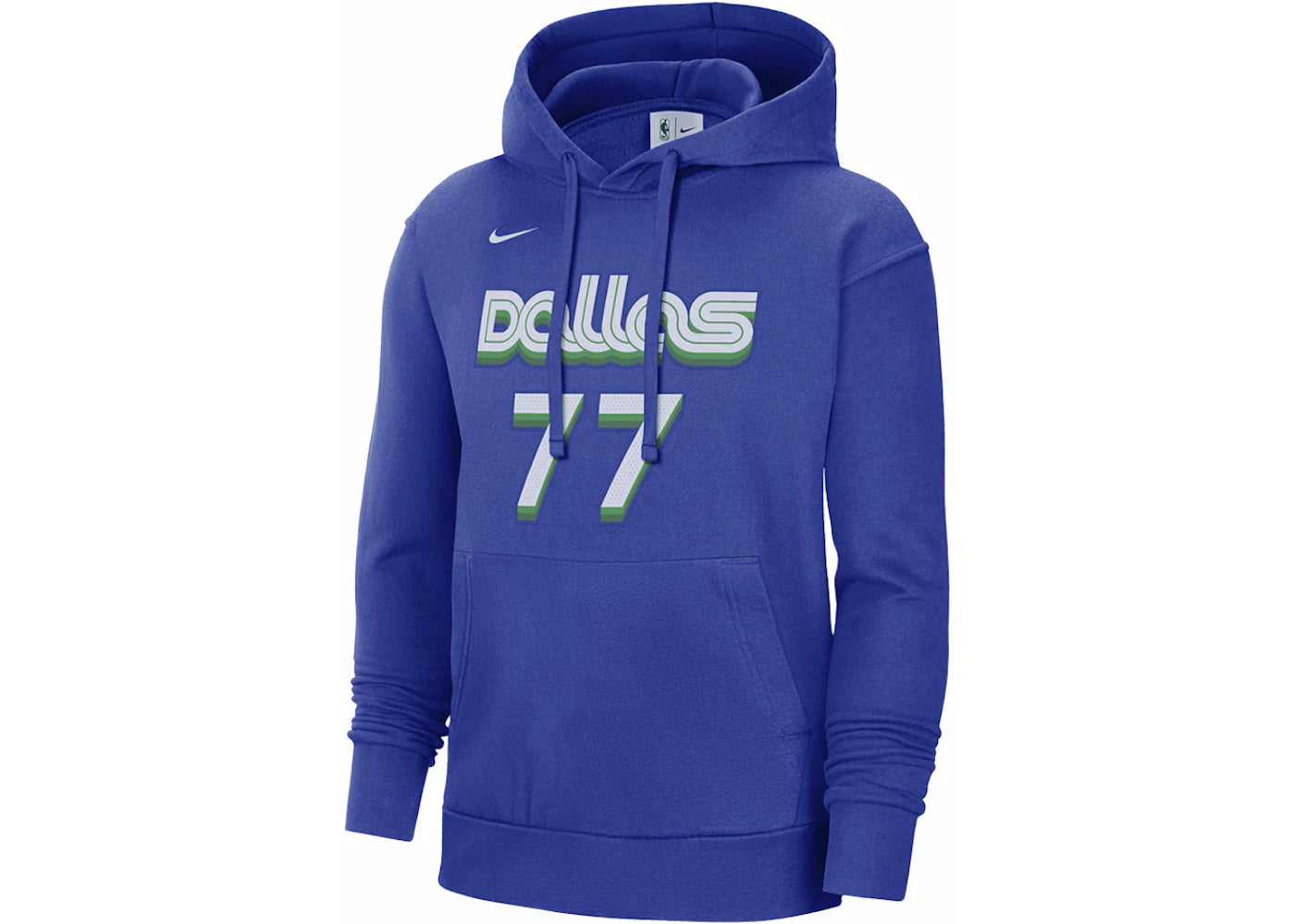 Nike NBA Dallas Mavericks Luca Doncic City Edition Fleece Pullover Hoodie Blue