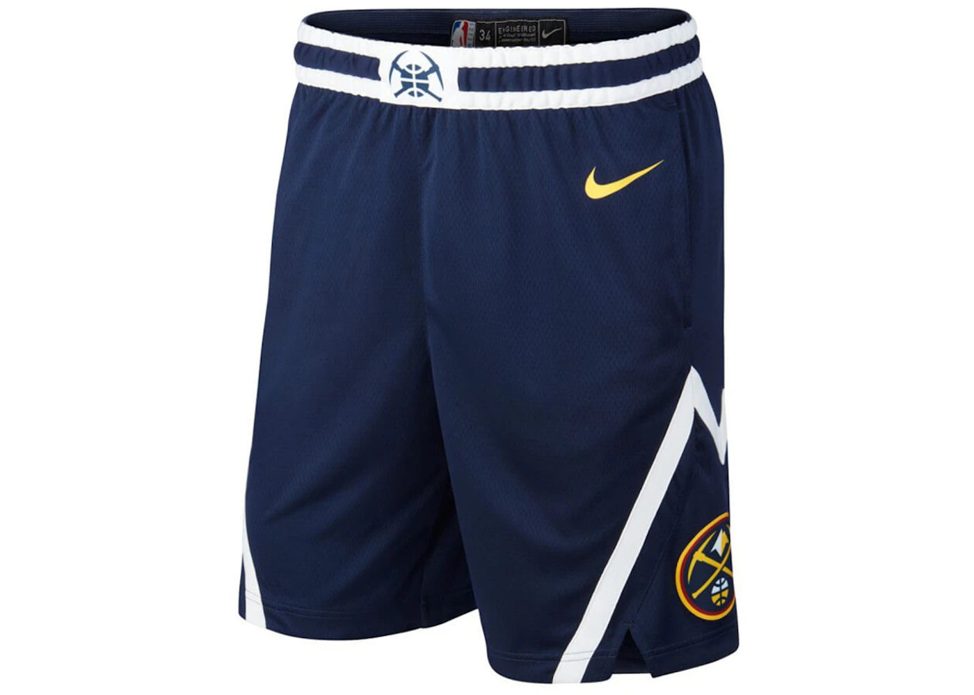 Nike NBA Denver Nuggets Icon Edition Swingman Dri-FIT Shorts Navy/Yellow