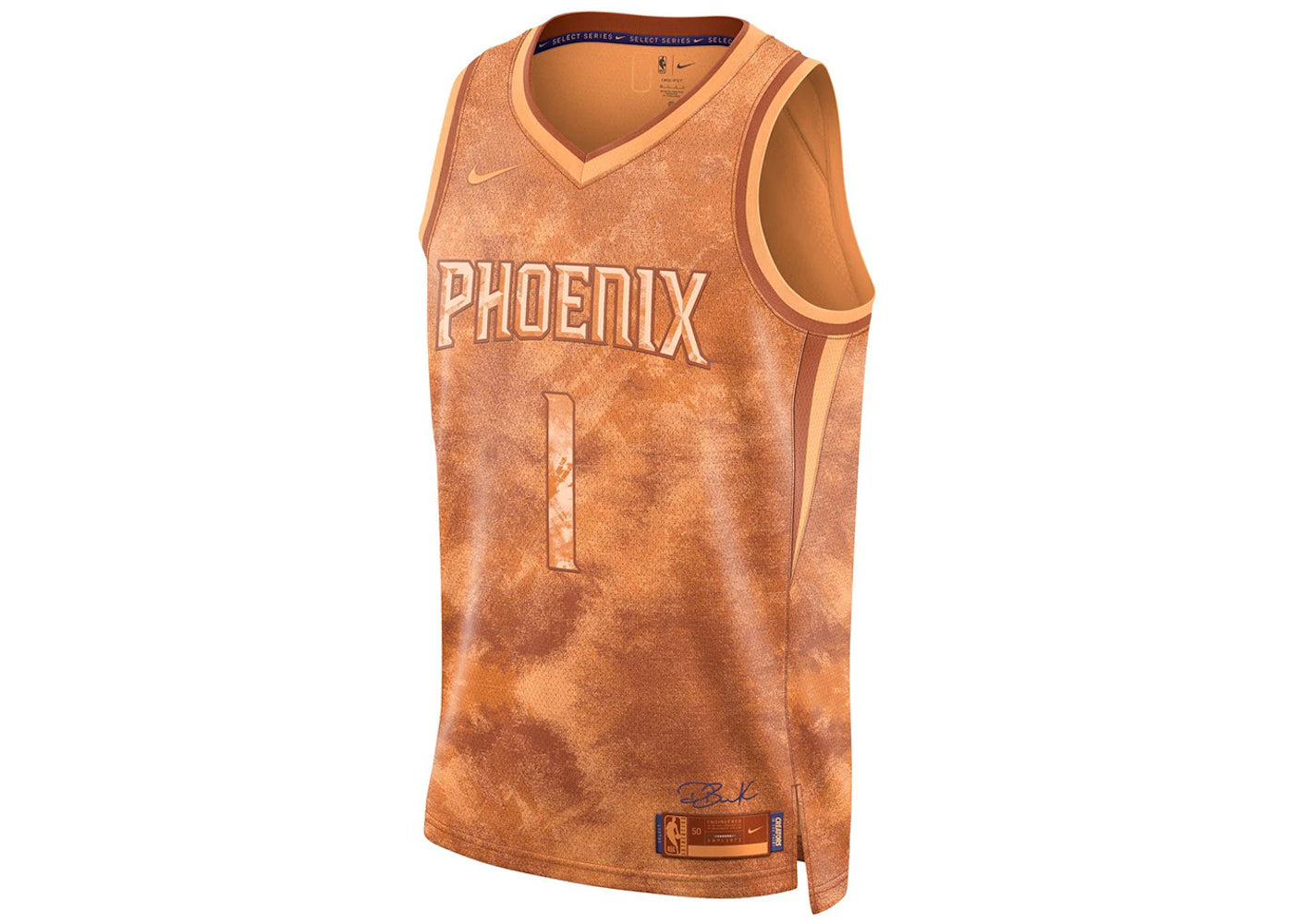 Nike NBA Devin Booker Phoenix Suns Jersey Orange
