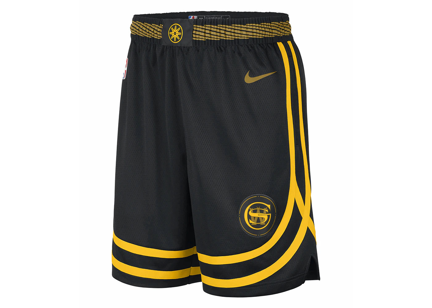 Nike NBA Golden State Warriors Swingman City Edition Dri-Fit Shorts Black/Ochre