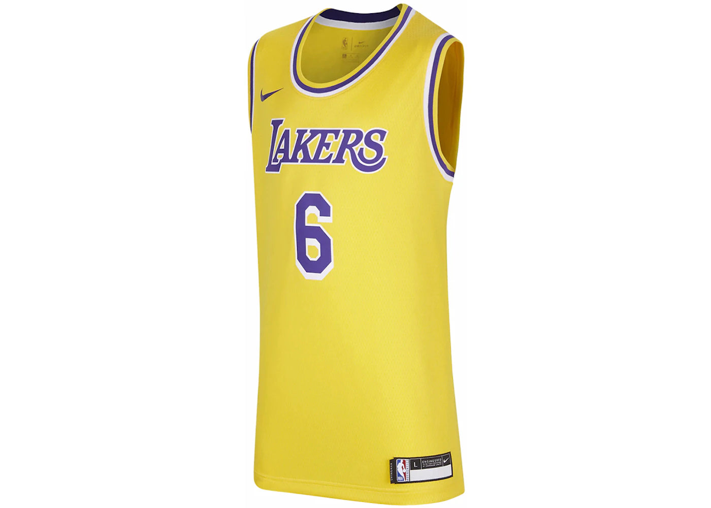 Nike NBA Kids Los Angeles Lakers LeBron James Icon Edition Swingman Jersey Yellow/Purple