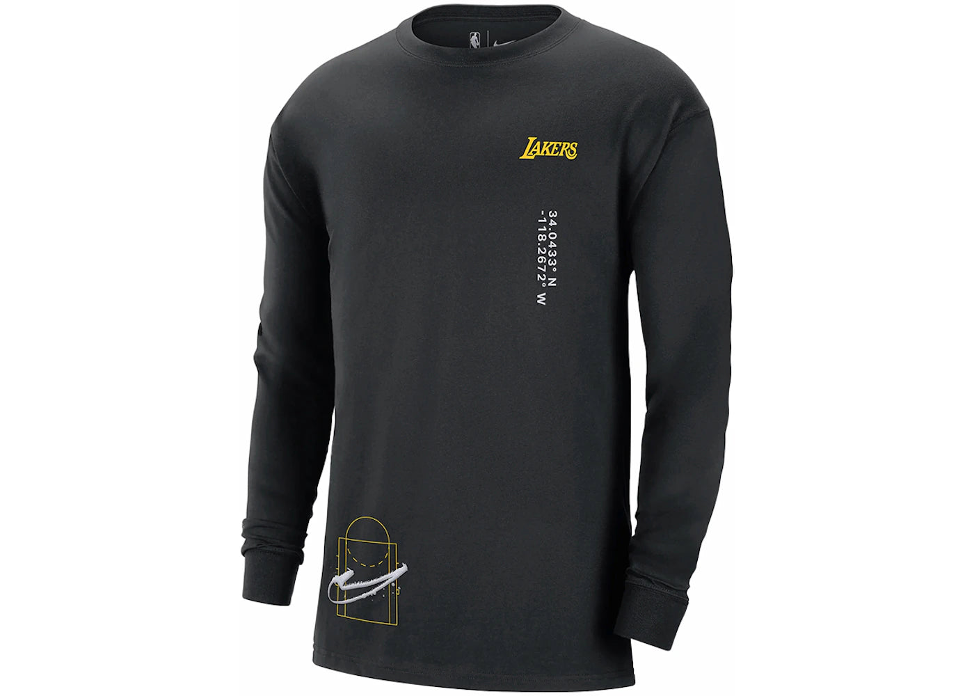 Nike NBA Los Angeles Lakers CTS Max90 L/S T-shirt Black