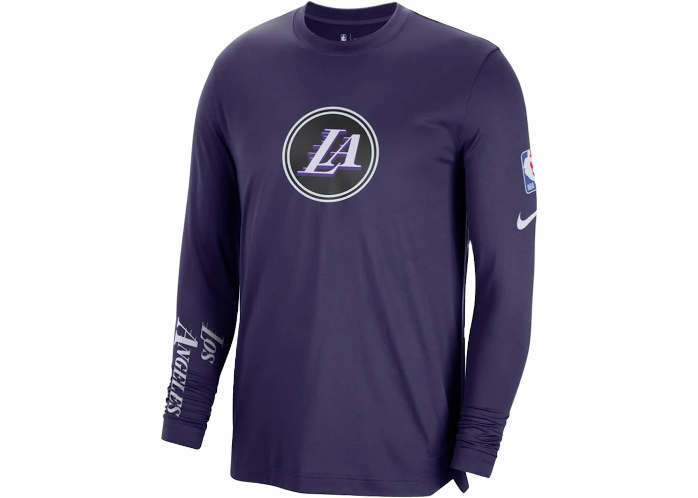 Nike NBA Los Angeles Lakers City Edition Dri-Fit Loose Fit L/S T-shirt Purple