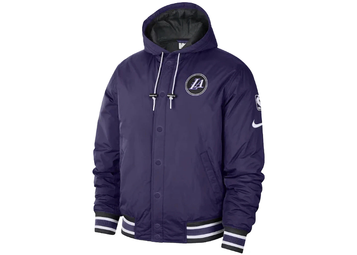Nike NBA Los Angeles Lakers Courtside City Edition Full-Snap Loose Fit Jacket Purple/White/Black