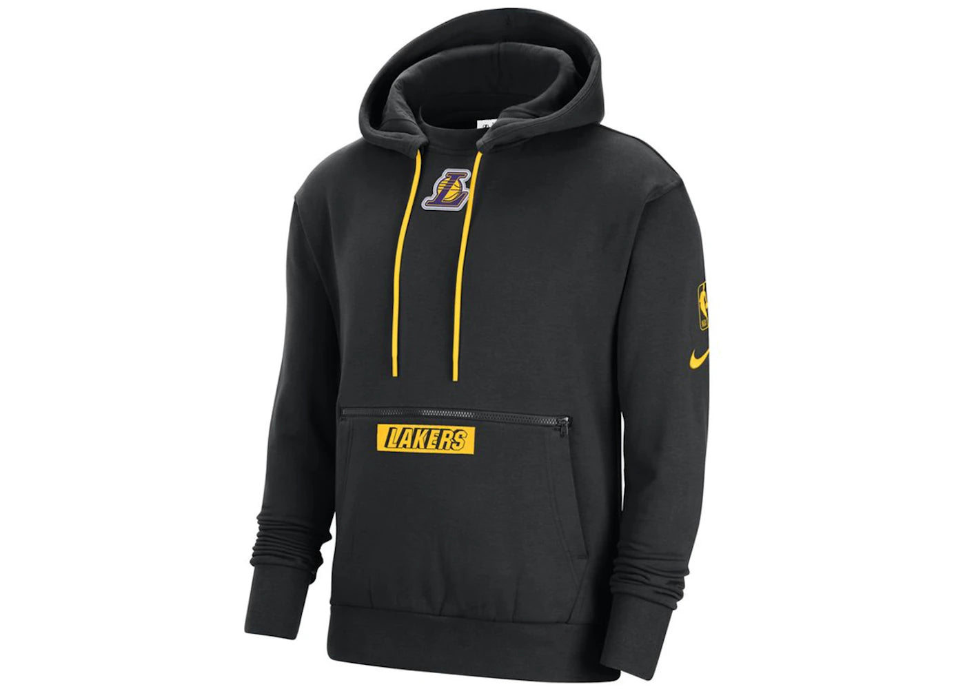 Nike NBA Los Angeles Lakers Courtside Fleece Loose Fit Hoodie Black