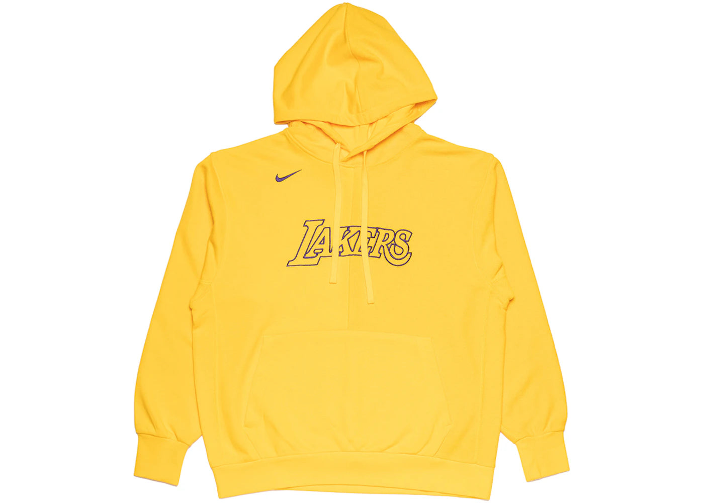 Nike NBA Los Angeles Lakers Courtside Fleece Loose Fit Hoodie Yellow/Purple