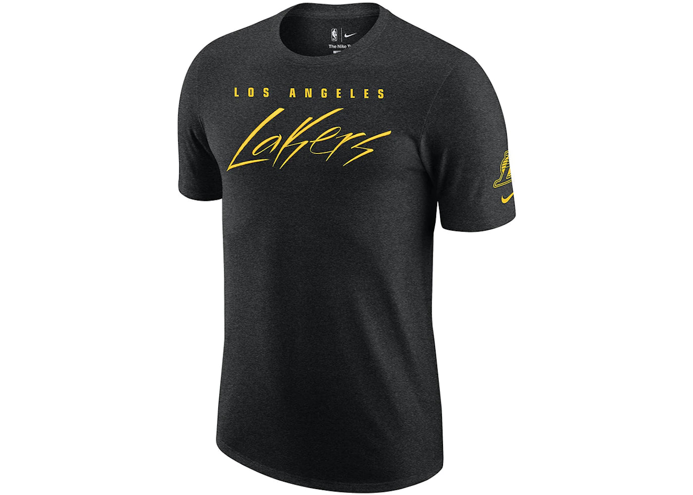 Nike NBA Los Angeles Lakers Courtside Max 90 Loose Fit T-shirt Dark Grey/Yellow